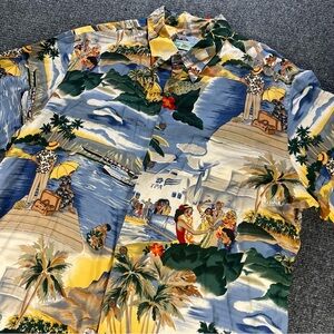 Vintage Reyn Spooner Shirt XL TPA Trans Pacific Hawaiian Short Sleeve Button Up